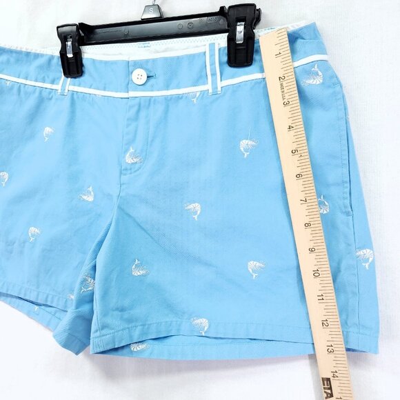 Lilly Pulitzer Shorts Palm Beach Size 10 Embroidered Crawfish Shrimp Pockets 5" - Picture 5 of 13
